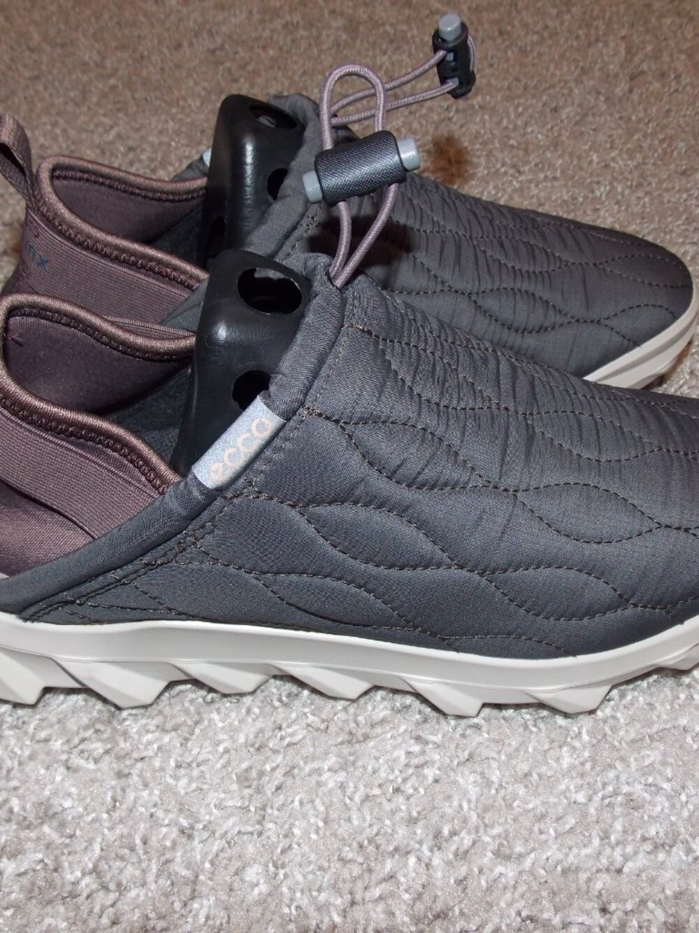 ECCO Women's MX Quilted Slipper Sneaker, Shale Primaloft Size 5-5.5